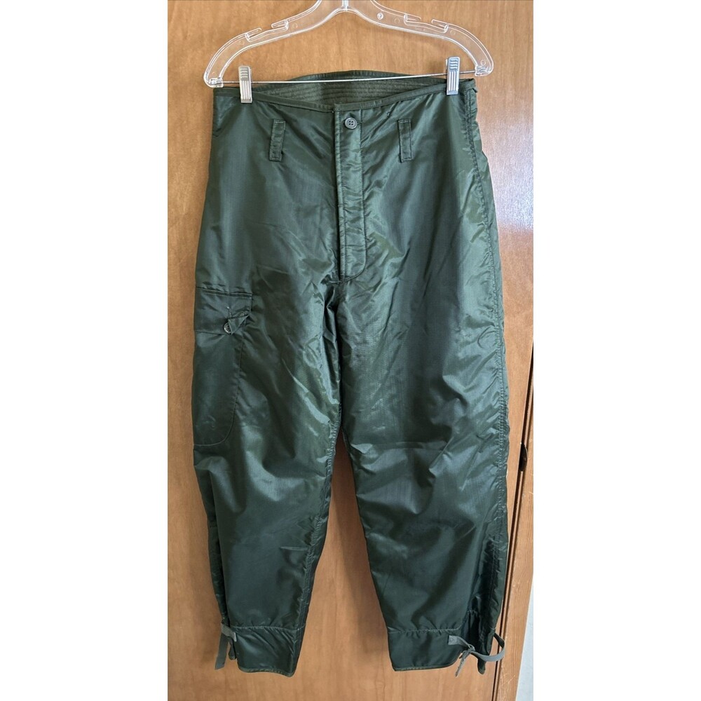 Vtg Military Trousers Mens S 27-30 Green Extreme Cold Weather Impermeable Pants